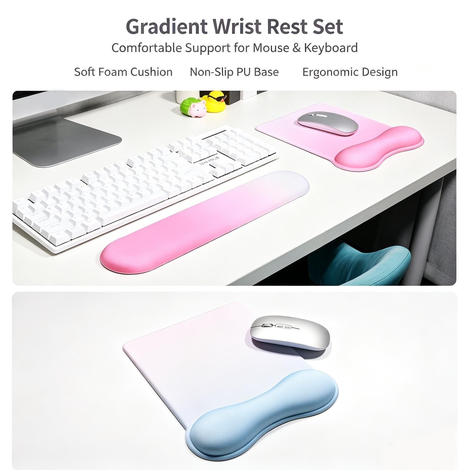 Memory Foam Tastatur Handballenauflage Maus Handgelenkauflage Set