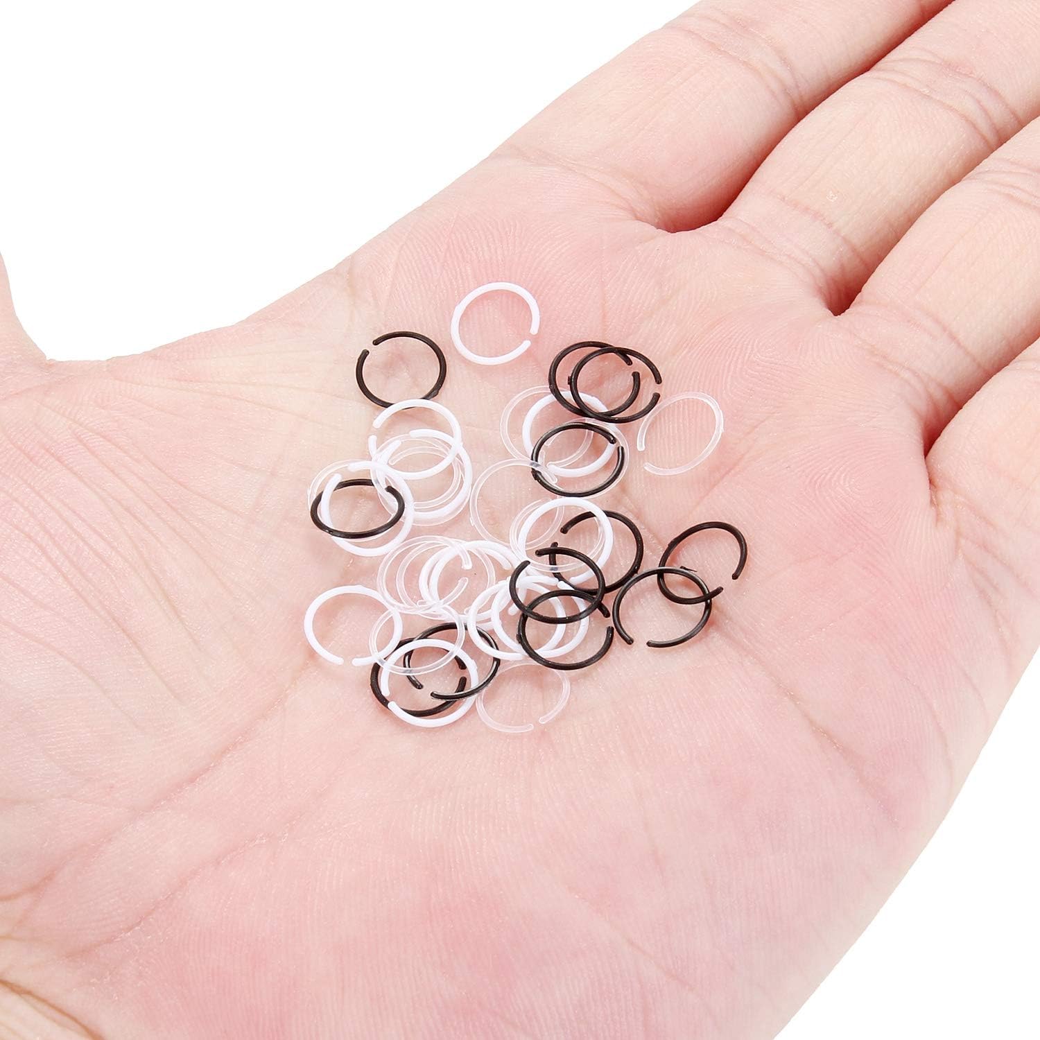 22G Clear Plastic Nose Rings Hoop Piercing Retainer for Surgery Acrylic Flexible Hypoallergenic Tragus Cartilage Helix Daith Rook Earrings Hoops for Work Sport Women Men 8mm 5/16 inch