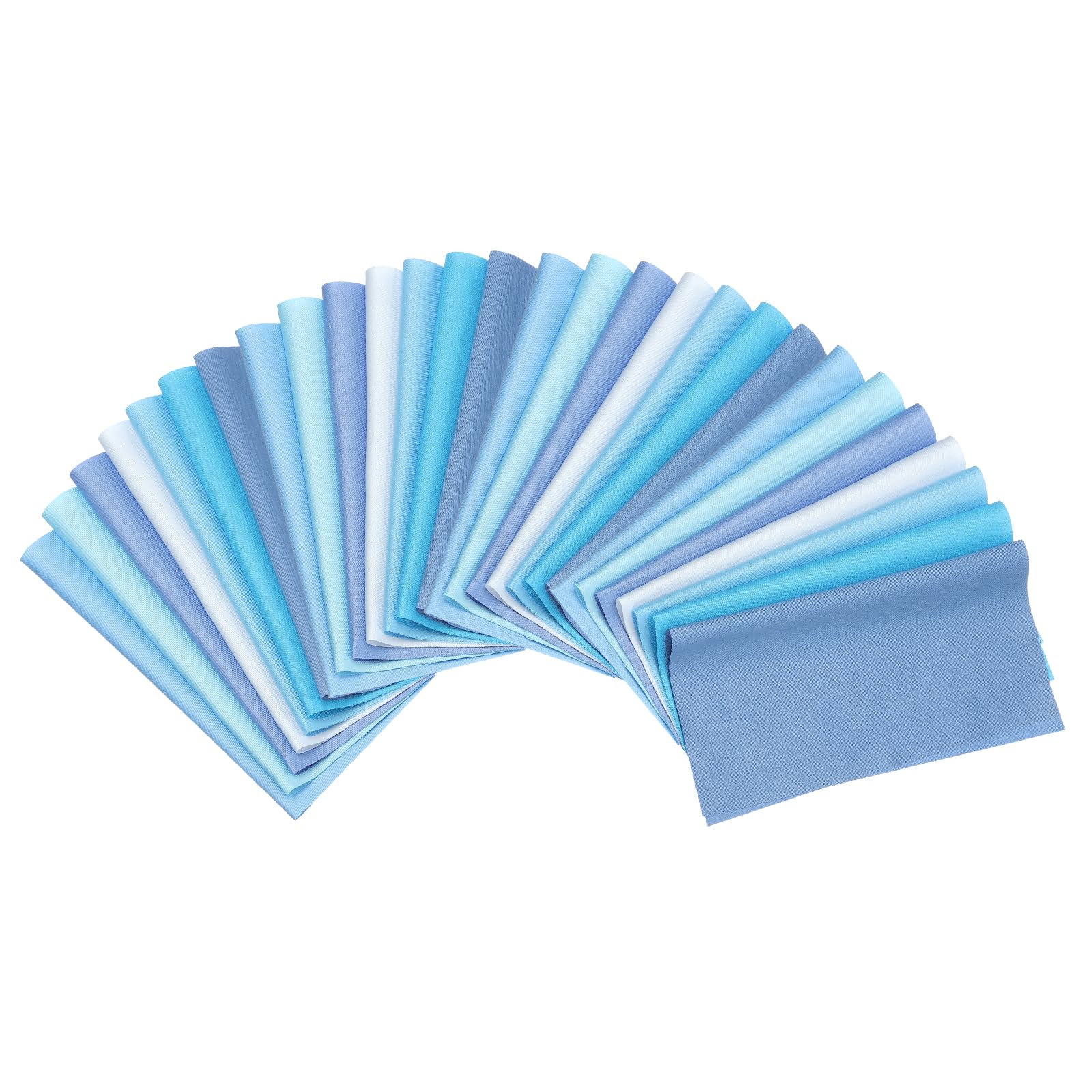 PATIKIL Cotton Fabric Bundles, 28 Pcs 10 x 10 Inch Fat Quarter Solid Color Precut Fabric Squares for Sewing Patchwork Quilting DIY Crafts, Blue