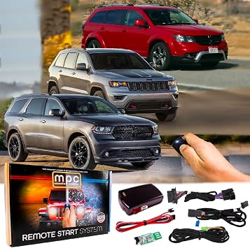 MPC Remote Start Kit Compatible with Dodge Durango & Jeep Grand Cherokee 2014-2017 || Journey 2011-2017 || Plug and Play || Push Lock 3X to Start || Push to Start ONLY || USA Tech Support