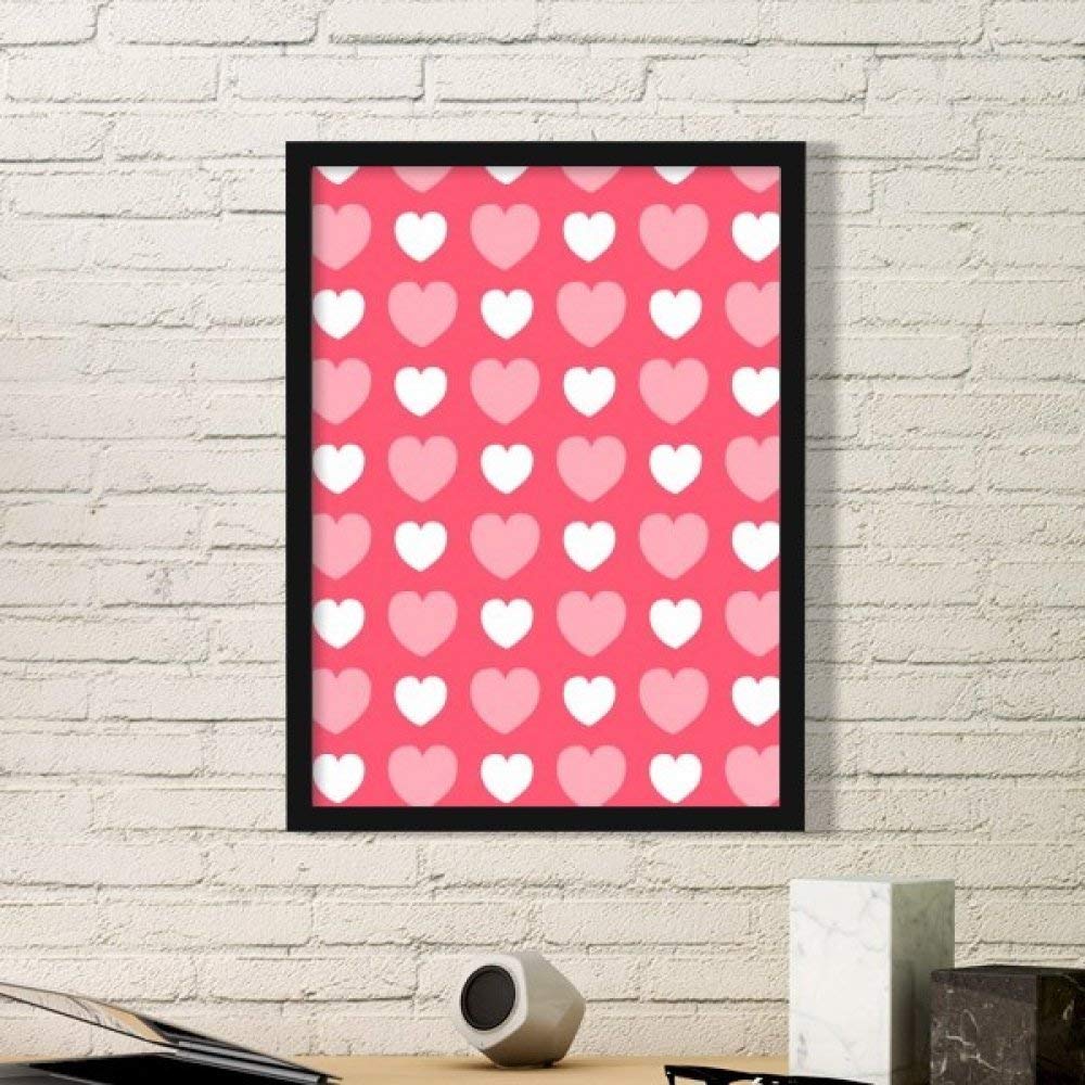 Cadre photo rose Saint-Valentin blanc impression artistique cadre noir