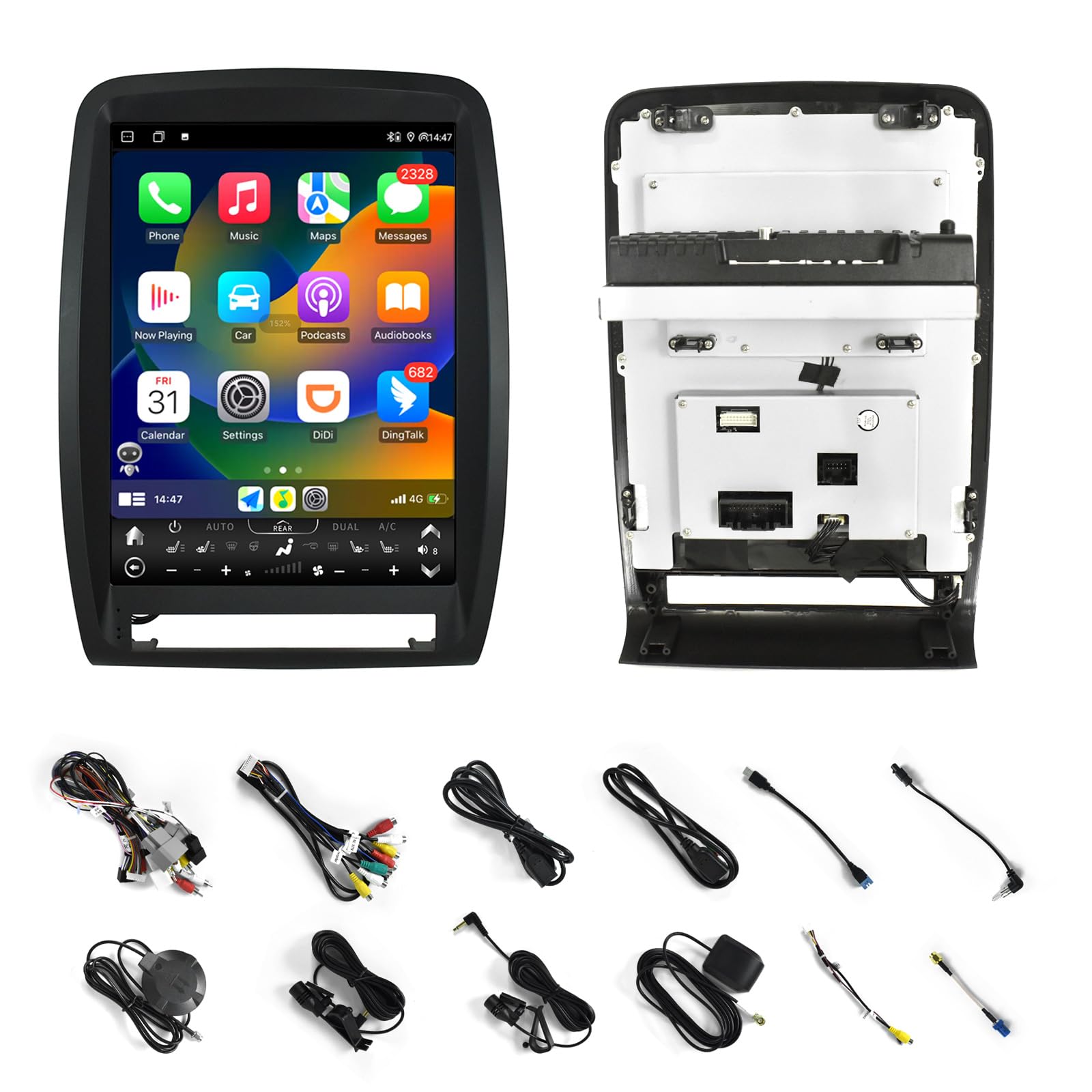 for 2011 2012 2013 Dodge Durango Android Car Radio Upgrade Touch Screen Accessories Wireless Carplay Android Auto Car GPS Navigation Replacement Auto Stereo Head Unit Entertainment Multimedia Player