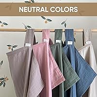 Vista 6 de MOZAH Cubierta de lactancia de muselina de algodón orgánico, esencial para lactancia materna, delantal de lactancia materna transpirable, toldo