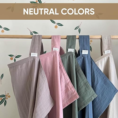 Miniatura 6 de MOZAH Cubierta de lactancia de muselina de algodón orgánico, esencial para lactancia materna, delantal de lactancia materna transpirable, toldo