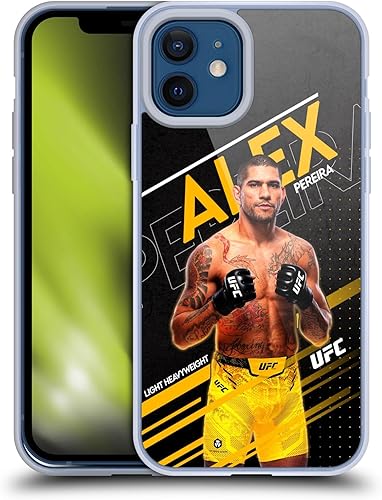 Head Case Designs Officially Licensed UFC Light Heavyweight Alex Pereira Soft Gel Case Compatible with Apple iPhone 12 iPhone 12 Pro