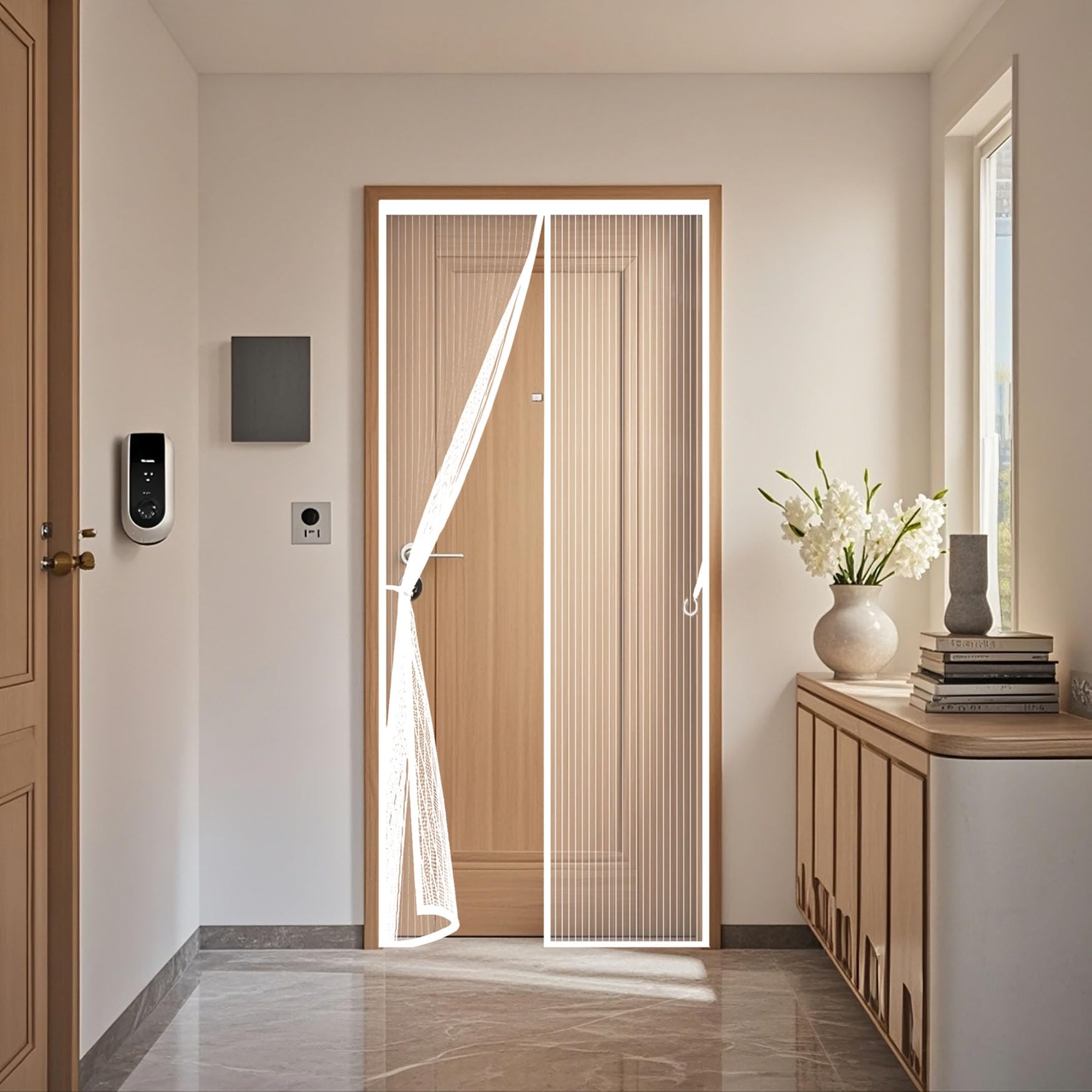 Moustiquaire porte anti-moustique magnétique pour bloquer les insectes en été