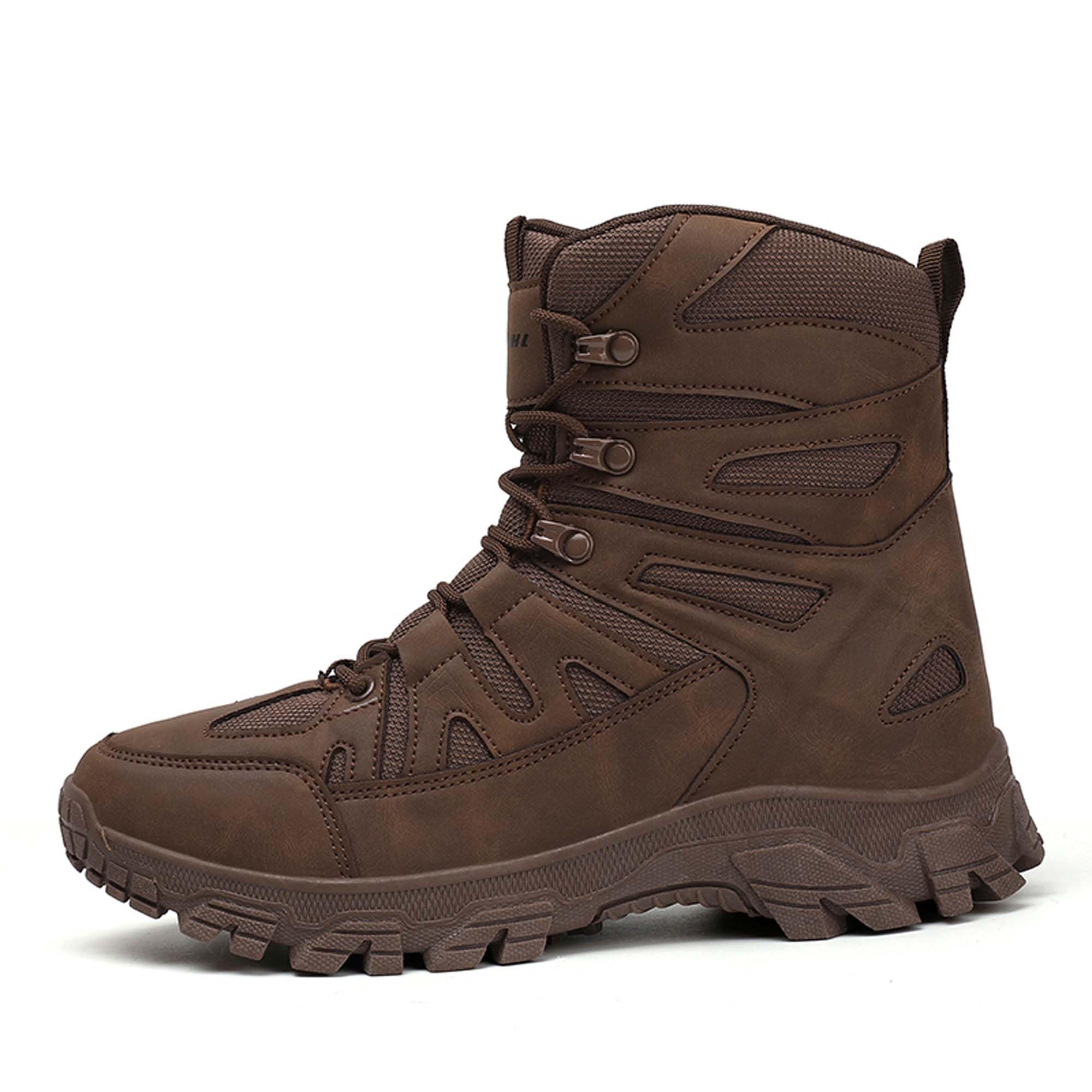 EKSMA Męskie buty turystyczne, antypoślizgowe, wodoodporne, offroad, sportowe, rekreacyjne, wojskowe, do treningu terenowego, Brązowy, 40 EU