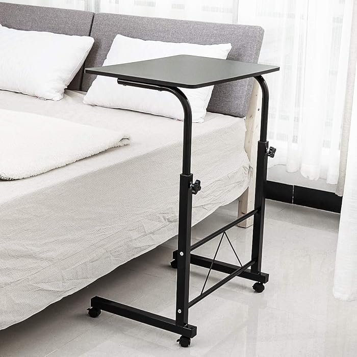 Buy Laptop Desk, TAPCET Adjustable Bed Side Laptop Table with Wheels