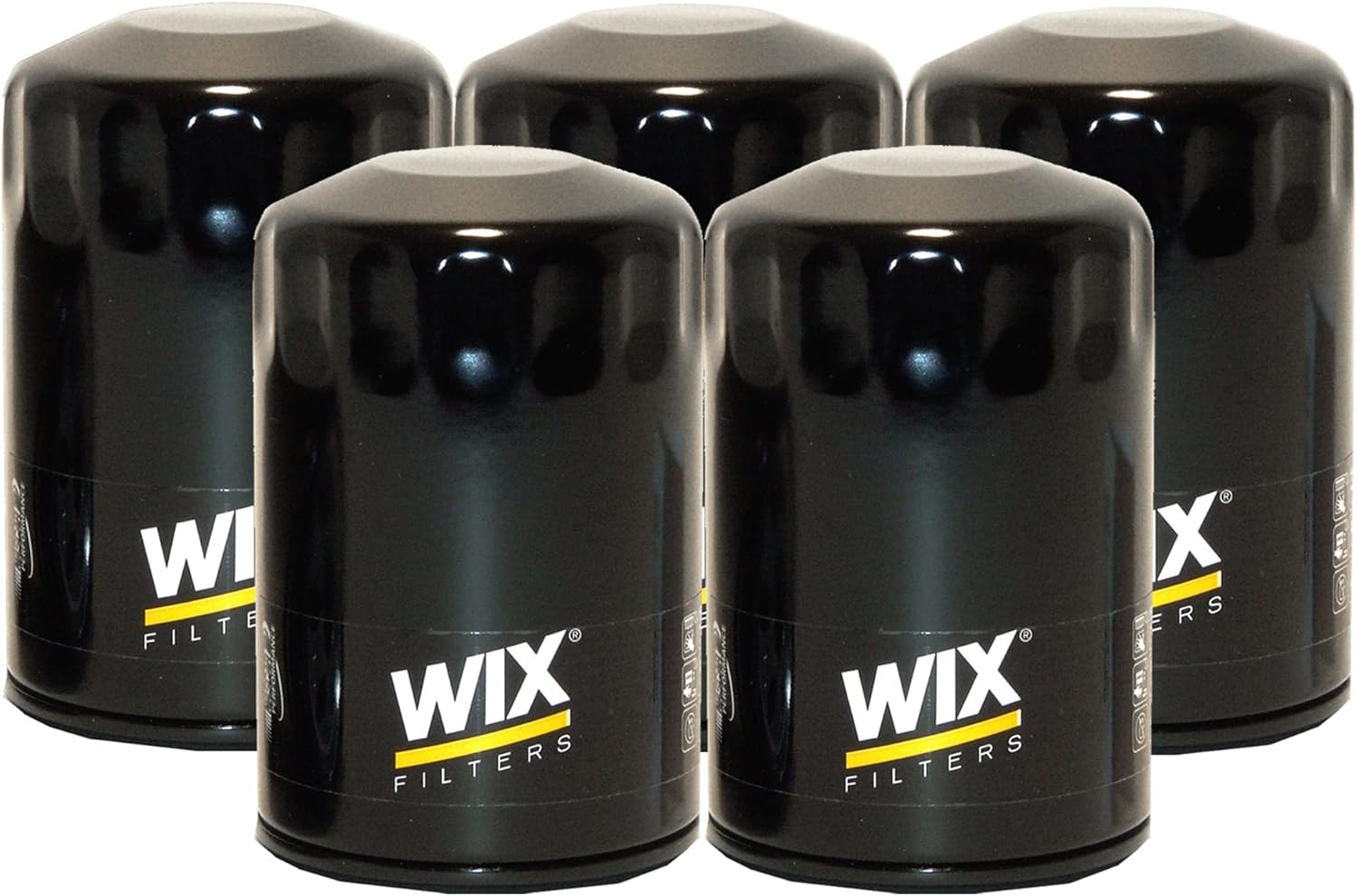 Set of 5 Engine Motor Oil Filters For American Motors Buick Cadillac Chevrolet GMC Hummer Isuzu Jeep Oldsmobile Pontiac Saab Saturn Shelby Naturally Aspirated