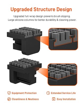 Nozzle Wiper for Anycubic Kobra S1/S1 Combo, Silicone Brush 360 Cleaning with PETG Holder, Quick Snap-On Installation, High-Temperature Resistant Nozzle Maintenance Tools(4 Packs)