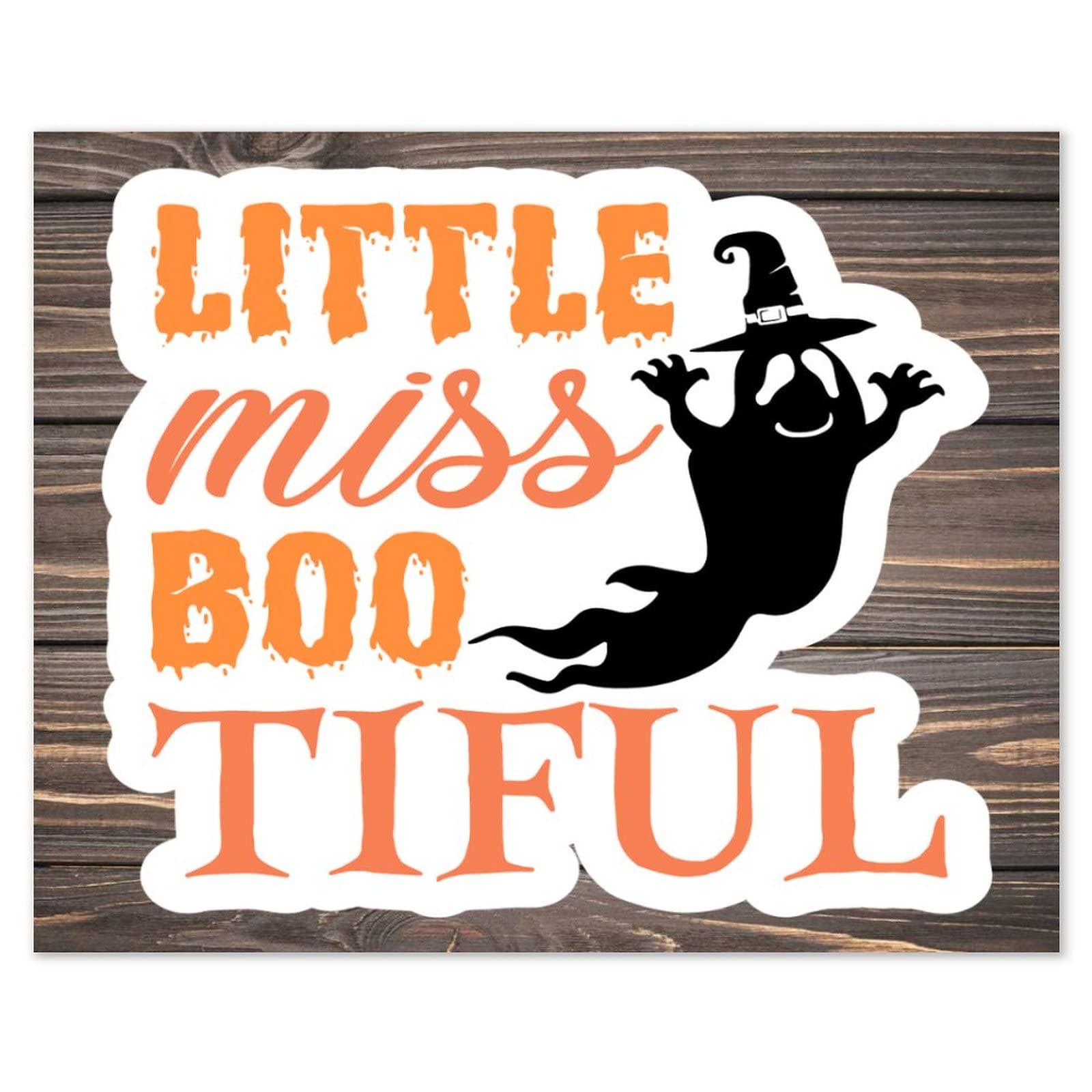Plaque en bois avec citation Little Miss Boo Tiful artisanale grand format 40,6 x 50,8 cm