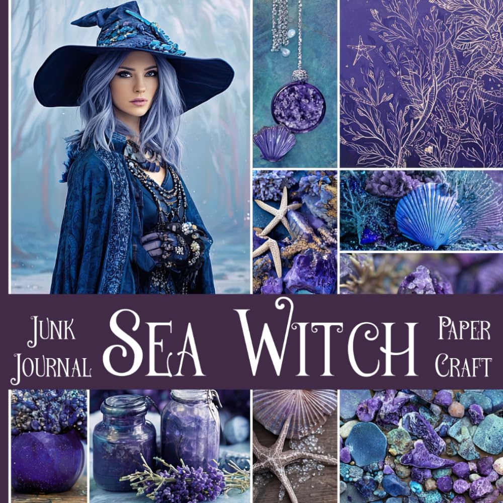 Sea Witch Junk Journal Paper Craft Book: 300+ Ephemera for Scrapbooking, Journaling, Card-making, Collage Art, and Mixed Media Papercraft