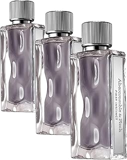 Abercrombie & Fitch First Instinct | Eau de Toilette | Men's Fragrance | Fresh, Clean, Pleasant Scent with Notes of Gin & Tonic, Kiwano Melon, Szechuan Pepper, and Sueded Musk | 3.4 oz (Pack of 3)