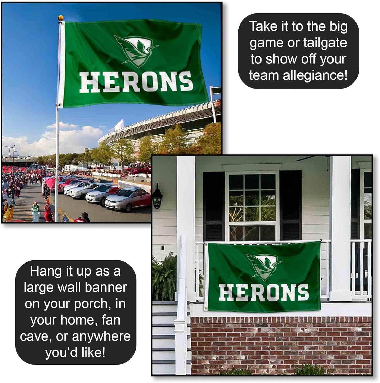 William Smith Herons Wordmark Large Grommet Banner Flag - Image 4