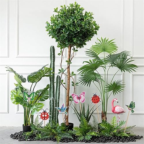 Miniatura 4 de Kits de arte de diamantes, 12 piezas de estacas de flores de gnomo de abeja, kits de pintura de diamantes para adultos y niños, adornos florales de