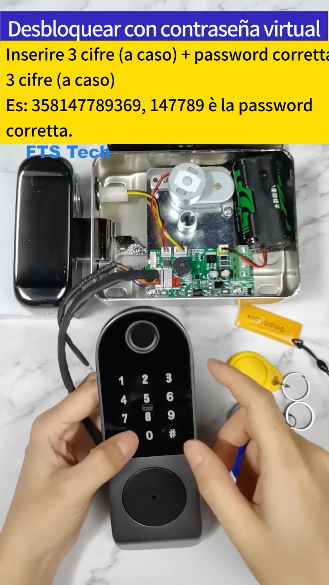 Serratura Digitale Con Impronta E Password FTes - Senza Chiave, Per Porte Fino A 60mm - Foto 12