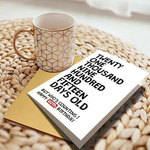 Miniatura 6 de Divertida tarjeta de cumpleaños 60 para él y ella, tarjeta de cumpleaños de 60 años, tarjeta de feliz cumpleaños 60, tarjeta de cumpleaños de 21915