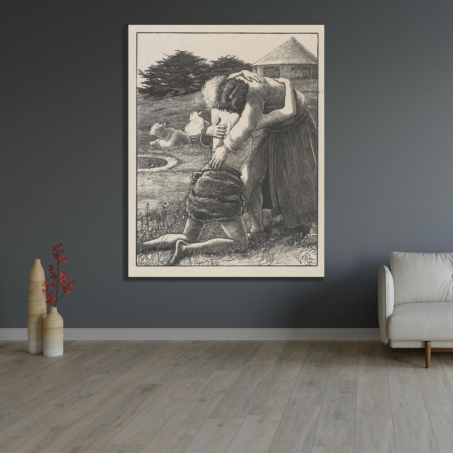 ArtDirect The Prodigal Son (1864) Unframed Art Print Giclee Poster by Sir John Everett Millais - Ready for Framing with Customization Sizes 8x10, 11x14, 16x20, 24x31, 36x46 and 47x60 inches