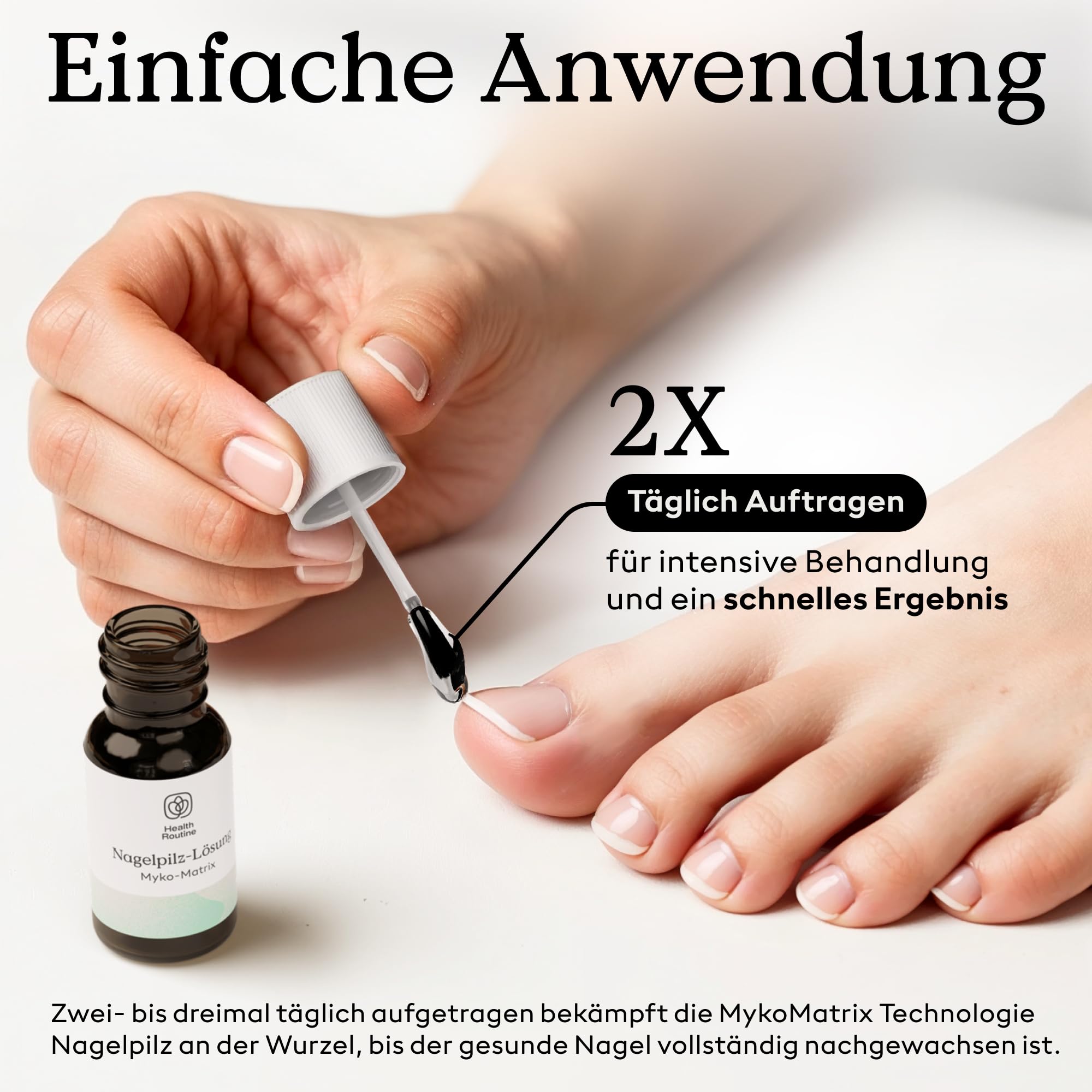Health Routine Myko-Matrix Nagelpilz Lösung – CE-zertifiziertes Medizinprodukt - Nagelpilz Nagellack zur Nagelpflege – Entwickelt in Österreich - Nagelhärter - Nagelöl Geeignet für Fuß & Hand