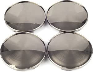4 Coprimozzi Universali Per Cerchi Auto – OD 51mm, ID 45mm, Altezza 10mm, In ABS Nero, Per BMW Serie 1-7, X1-X6, Audi A3-A8