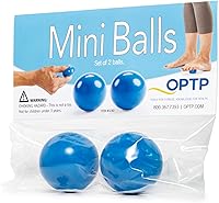 Vista 1 de OPTP Mini bolas – Juego de bolas de auto-masaje rellenas de aire de vinilo (2 piezas) para terapia de manos y pies, pequeñas bolas de terapia