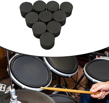 10Pcs Drum Trigger Sponge Column for DIY Silent Electronic Drum Training Replacement with Stand, 19x20mm