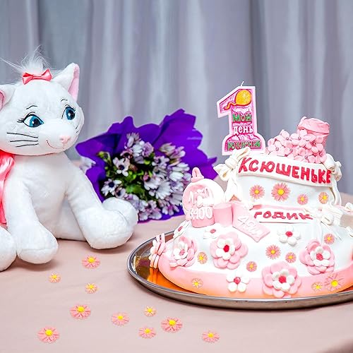 Miniatura 6 de Hicarer 50 cuentas de resina de resina con parte trasera plana, margaritas de resina epoxi, mini margaritas decoradas artificiales con caja de