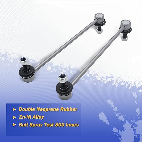 Vista 39 de Varillas de barra estabilizadora delantera izquierda y derecha de aleación de zinc-níquel de 13.82 pulgadas para Sonata 2011-2012, Optima 2011-2012