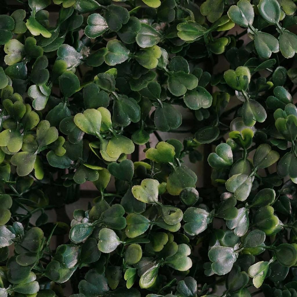 Tableclothsfactory 4 Pack Artificial Grass Boxwood Faux Foliage UV Protected Green Wall Mat Panel Photo Booth Garden Home Event