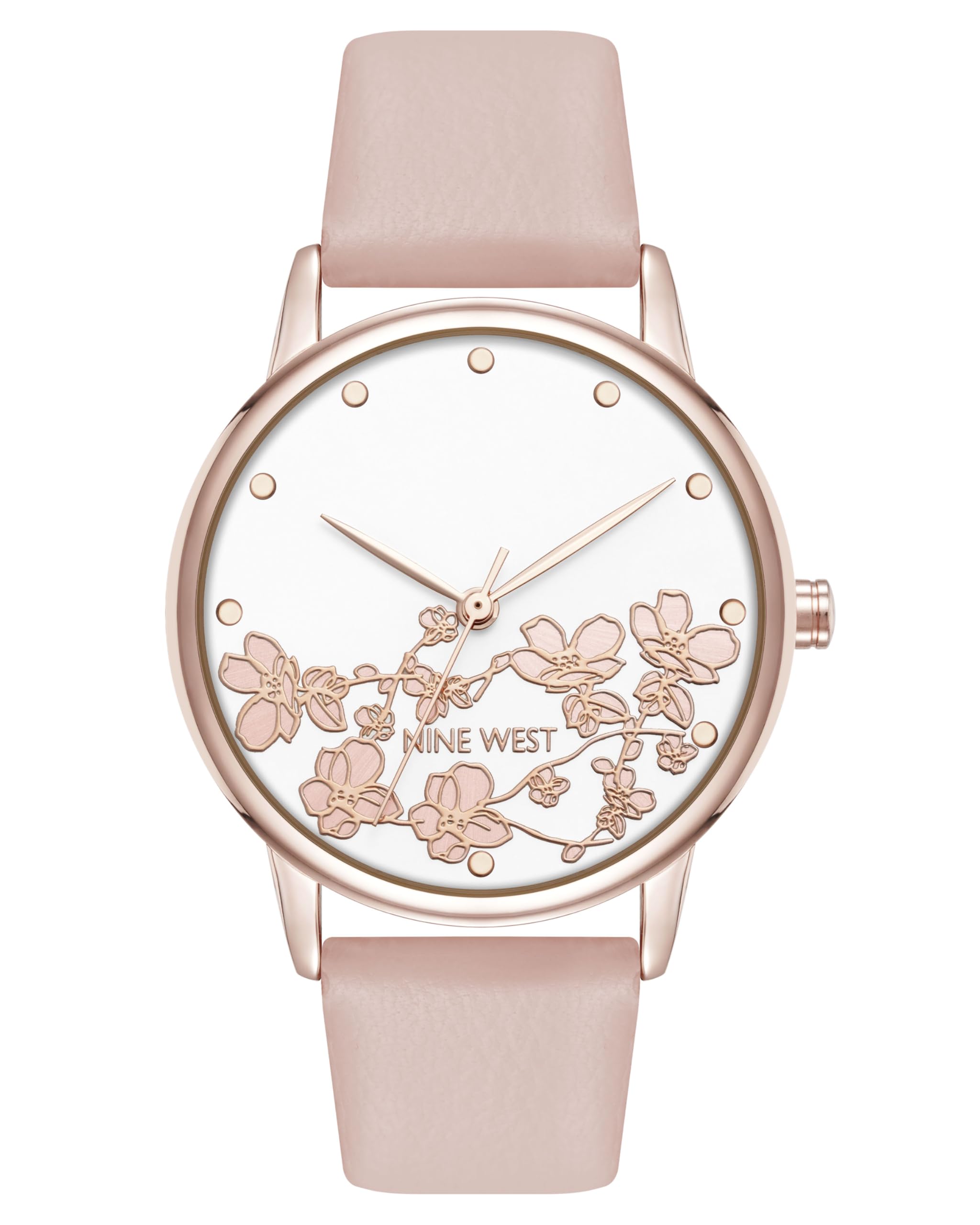 Nine West Women's Floral Dial Strap Watch, NW/3146