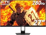 KTC 27 Inch 280Hz Gaming Monitor - FHD 1080P PC Monitor Gamer 240Hz, 1ms GTG, Adaptive Sync, Fast VA, 126% sRGB,350nits, 4000:1 Contrast Ratio, HDR Support, DisplayPort 1.4/HDMI 2.0 VESA, H27E22P