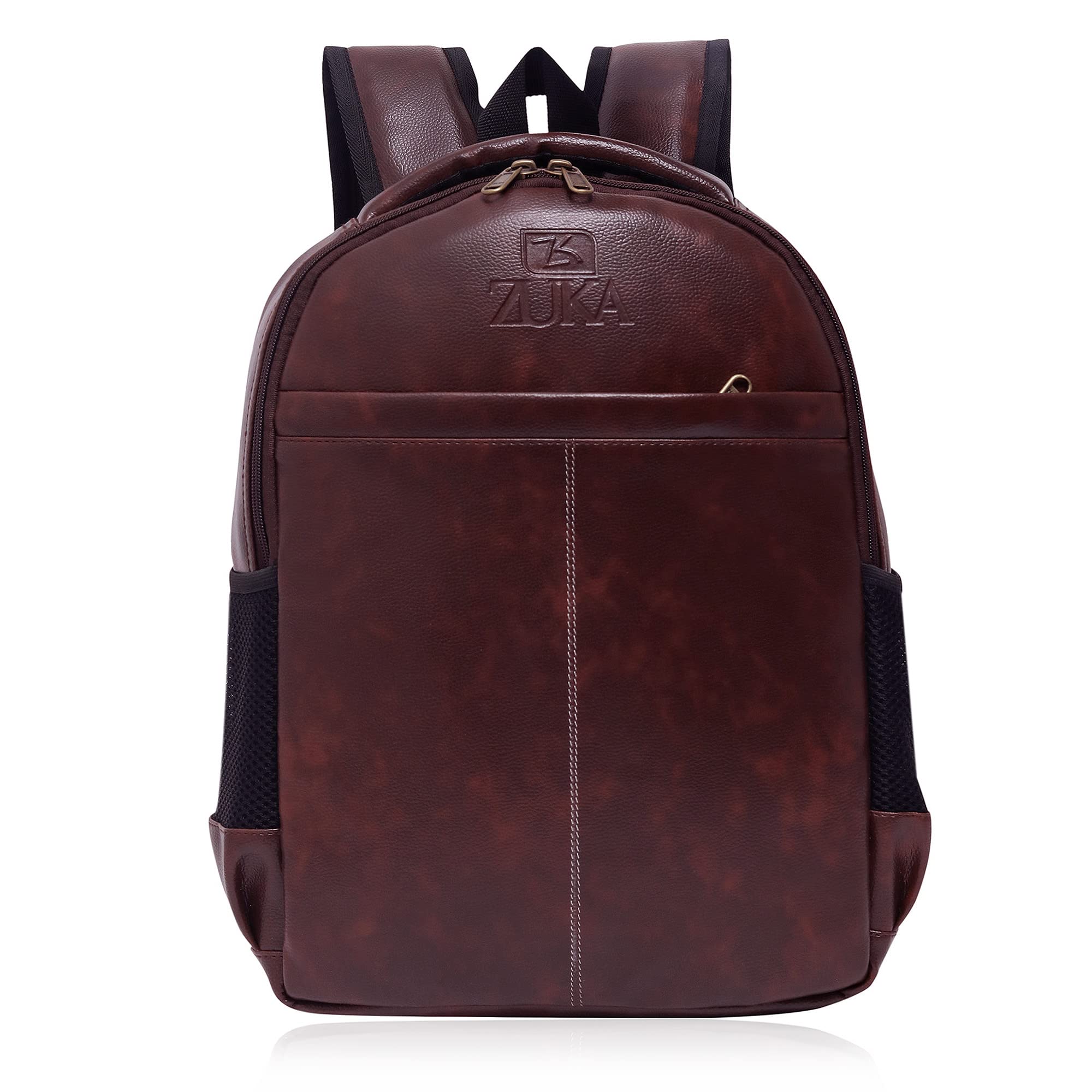 ZUKA® Synthetic Leather Laptop Backpack Travel Backpack college Backpack for Men and Women for 15.6 Inch Laptop (Brown) (B0B65P2B1D) Amazon Price History, Amazon Price Tracker