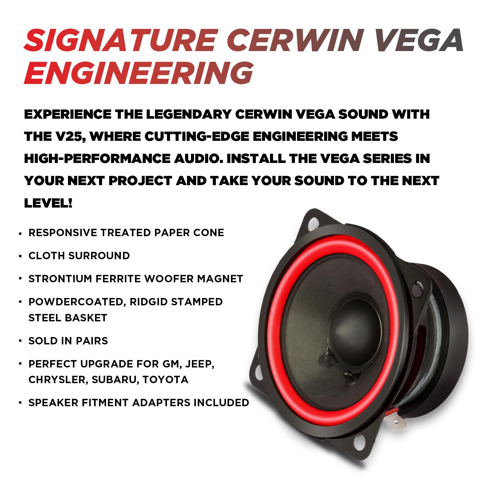 Amazon.co.jp: CERWIN-VEGA! V25 2.5インチ VEGA 60ワット 4オーム