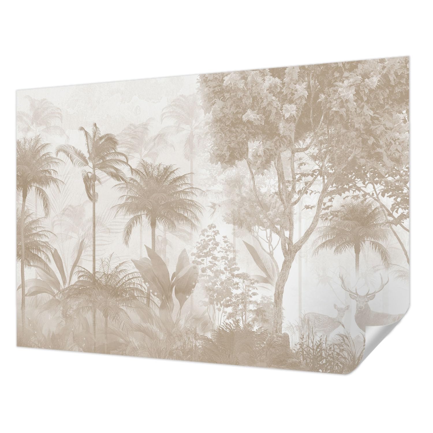 Papier peint adhésif tropical résistant aux taches 208x146 cm lavable haute qualité