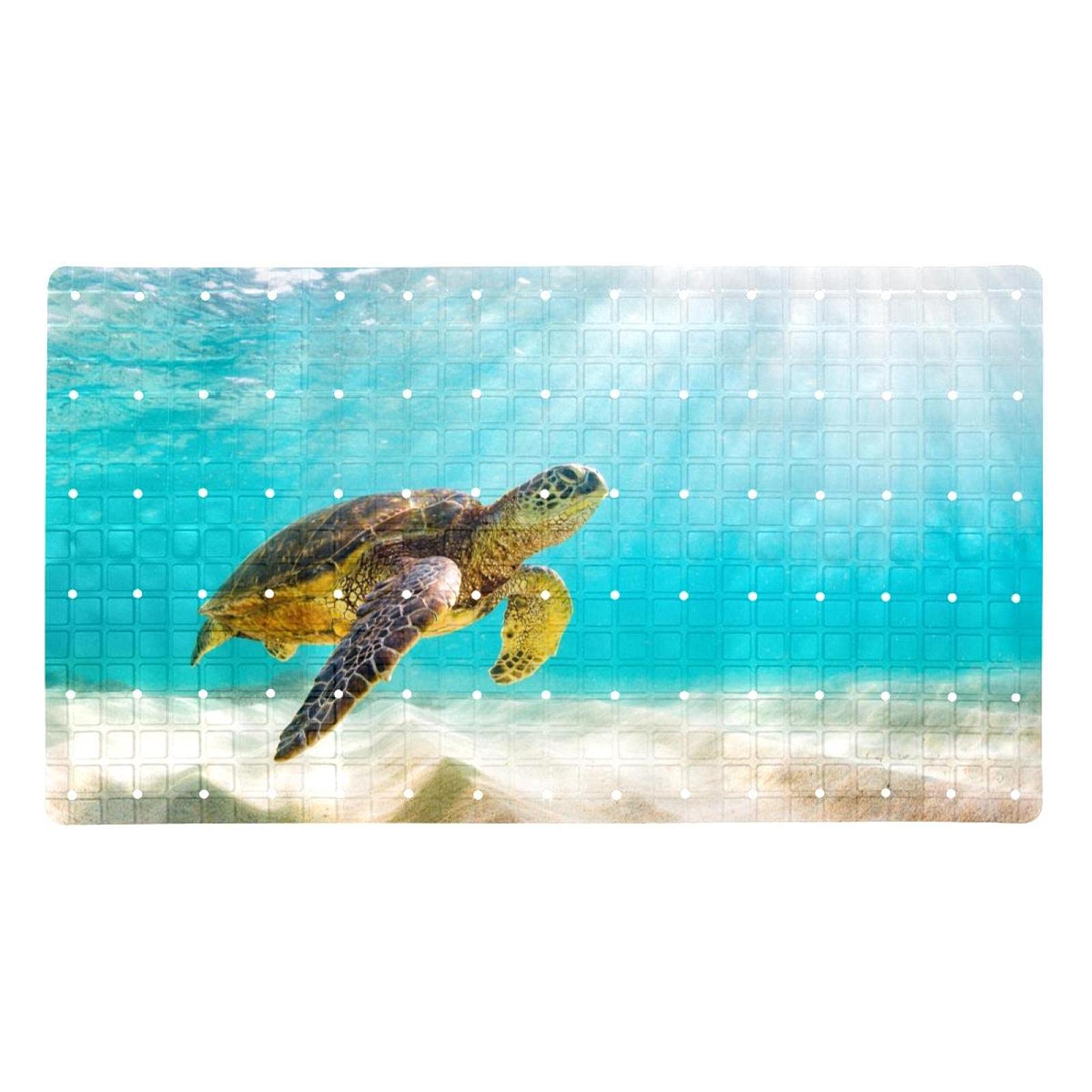 Z&Q Badewanne und Duschmatten Schildkröte rutschfeste Badematte PVC wasserdichte Badewannenmatte für Badezimmerdekorationen 40x71 cm