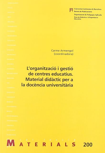 Portada de Organitzacio i Gestio de Centres Educatius: Material Didactic