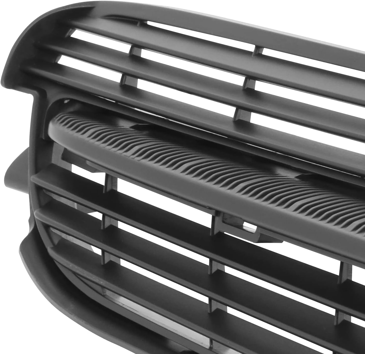 DNA MOTORING Factory Style Horizontal Slat & Badge Slot Grille Grill Compatible with 06-08 Mercedes-Benz SLK280 / 09-11 SLK300 / 05-11 SLK350, Black, OEM-GR-MB1200178