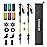 KINGGEAR Nordic Walking Stick, TP1 Hiking Poles Retractable Lightweight 7075 Aluminum, Trekking Poles with Flip Lock, Natural Cork and EVA Grip, 2pc Hiking Gear