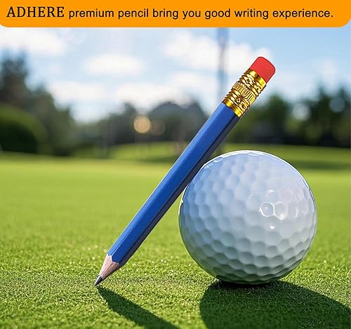 Miniatura 7 de 25pcs Half Pencils Golf Pencils with Eraser Pre-sharpened Hexagon Woodcase Pencils Graphite 2B including a Sharpener for Golf Event