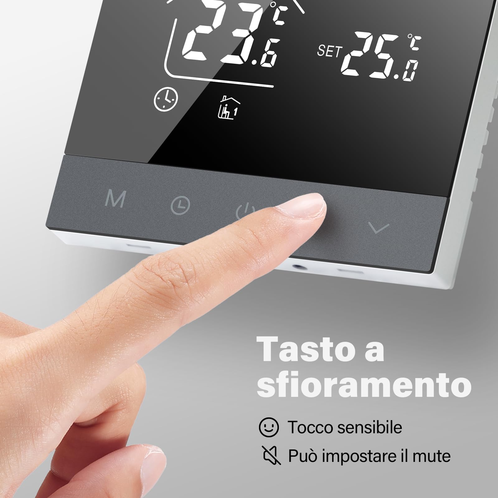 Termostato WiFi per Riscaldamento Dell'acqua,Tuya Intelligente Termostati Ambiente Programmabile Digitale Touchscreen per Riscaldamento a Pavimento Compatibile con Alexa3A TS4G