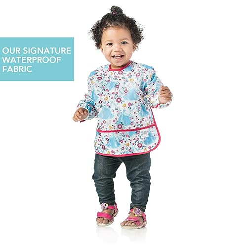 Miniatura 90 de Bumkins - Babero con mangas - Para niños y niñas, bebés y niños pequeños de 6 a 24 meses - Ligero, duradero, impermeable - Babero de manga larga -