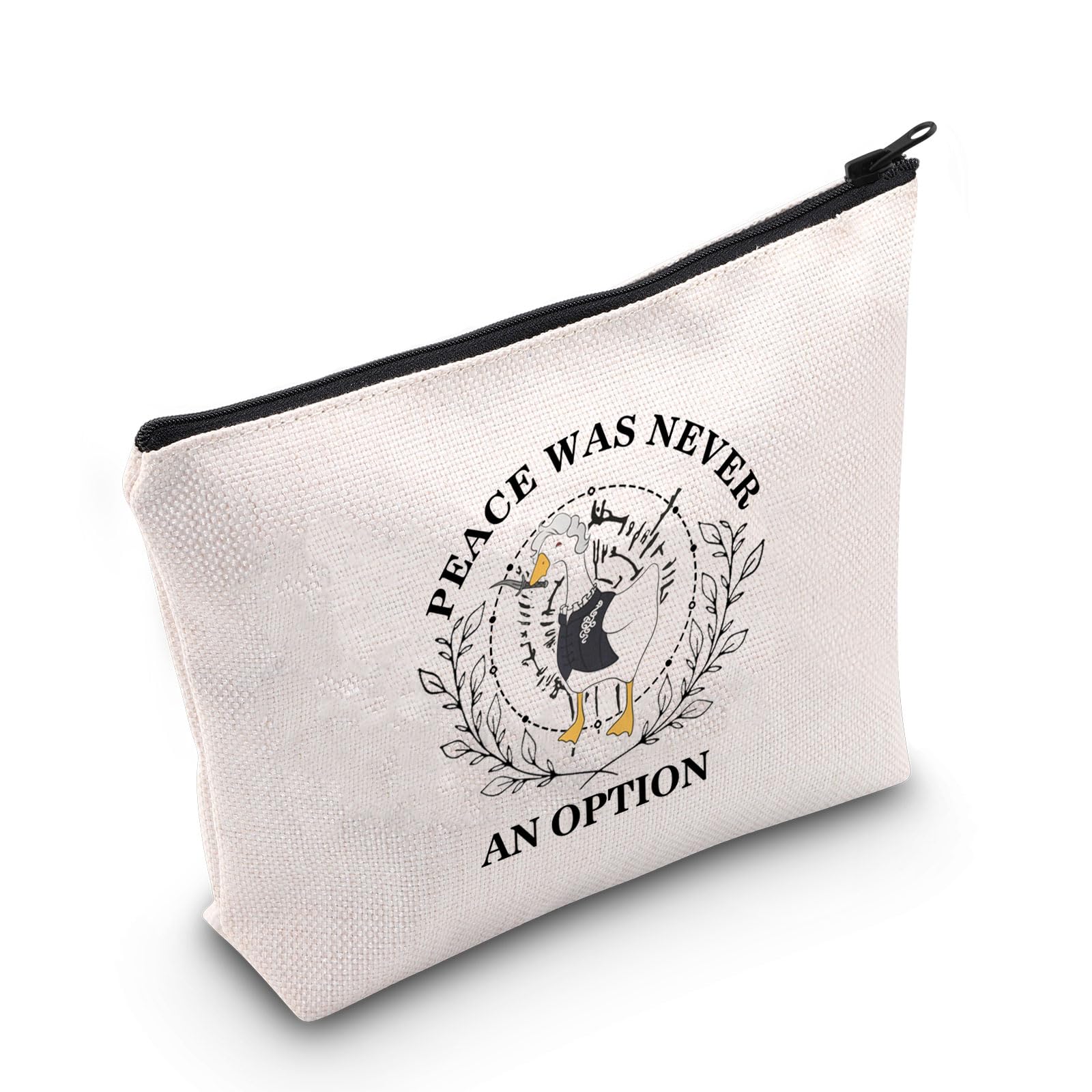 WCGXKO Goose Astarion Honk Gift Peace Was Never An Option Zipper Pouch Makeup Bag (B-Peace Option)