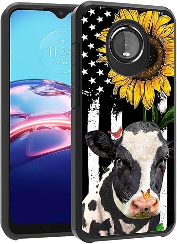 Funda para Motorola Moto Z4 Moto Z4 Play, PC duro híbrido y silicona suave de doble capa a prueba de golpes, funda de protección a prueba de