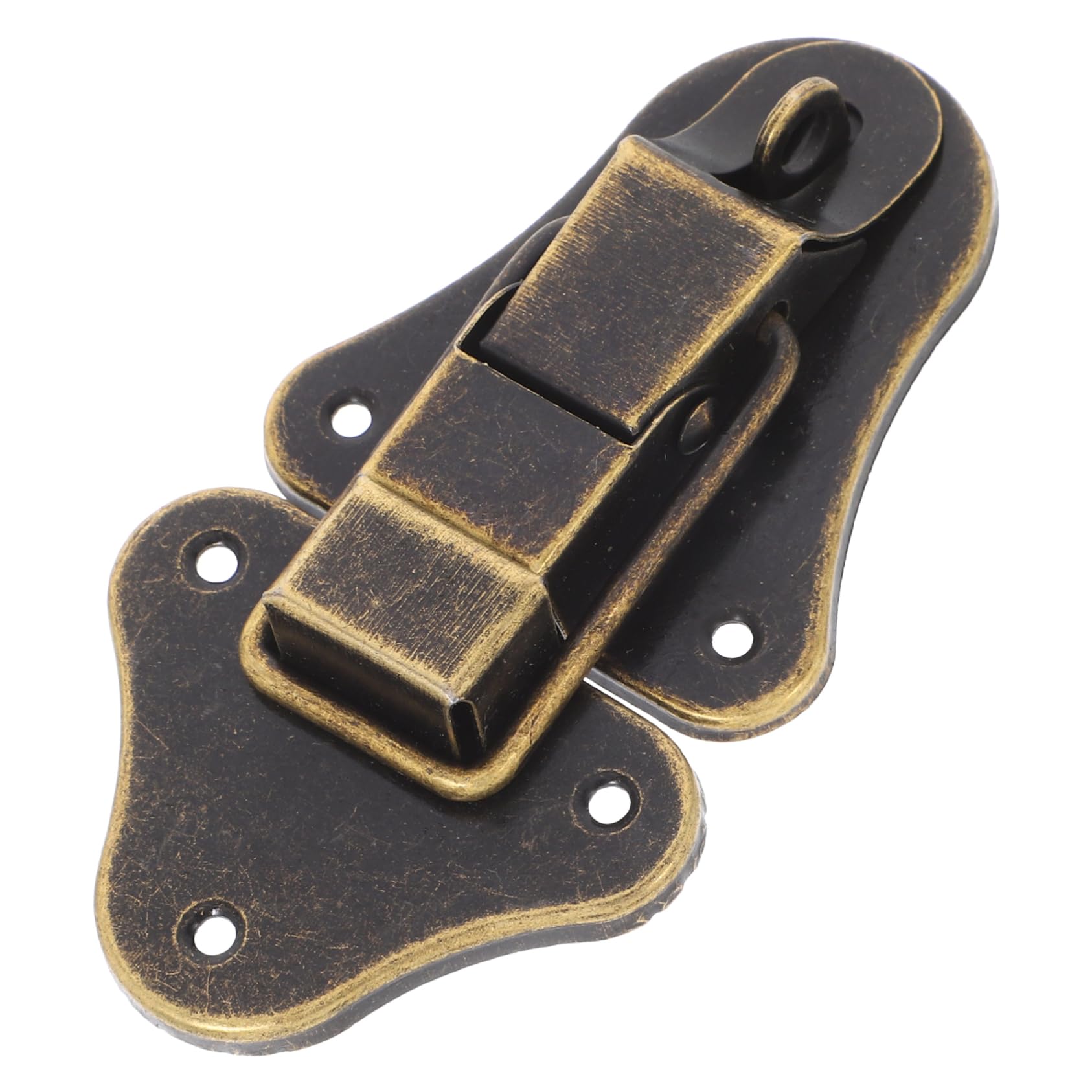 Veemoon Retro Style Duckbilled Toggle Hasp Latch Set Small Toolbox Latch Hardware for Jewelry Box Chest Iron Material Easy Operation Decorative Antiqued Look