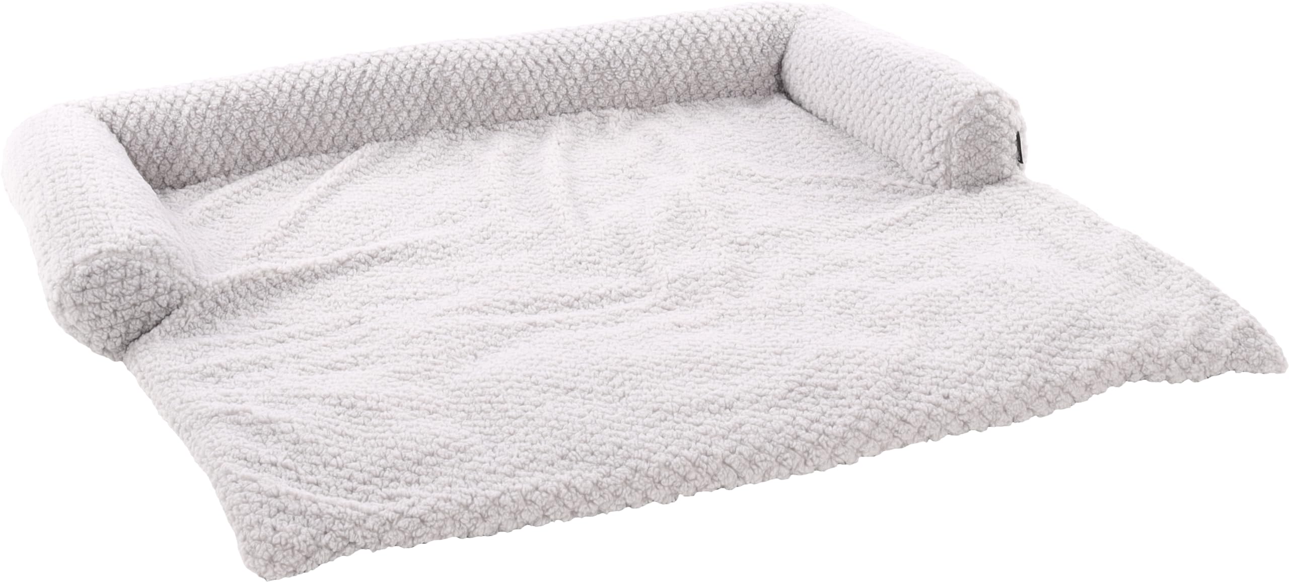 Panier pour chien FLAMINGO canapé jacquard gris 90x90cm amovible