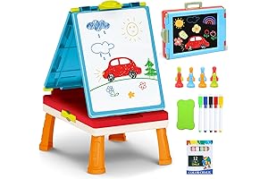 Foldable Double-Sided Tabletop Art Easel for 2-4 Year Old Toddlers