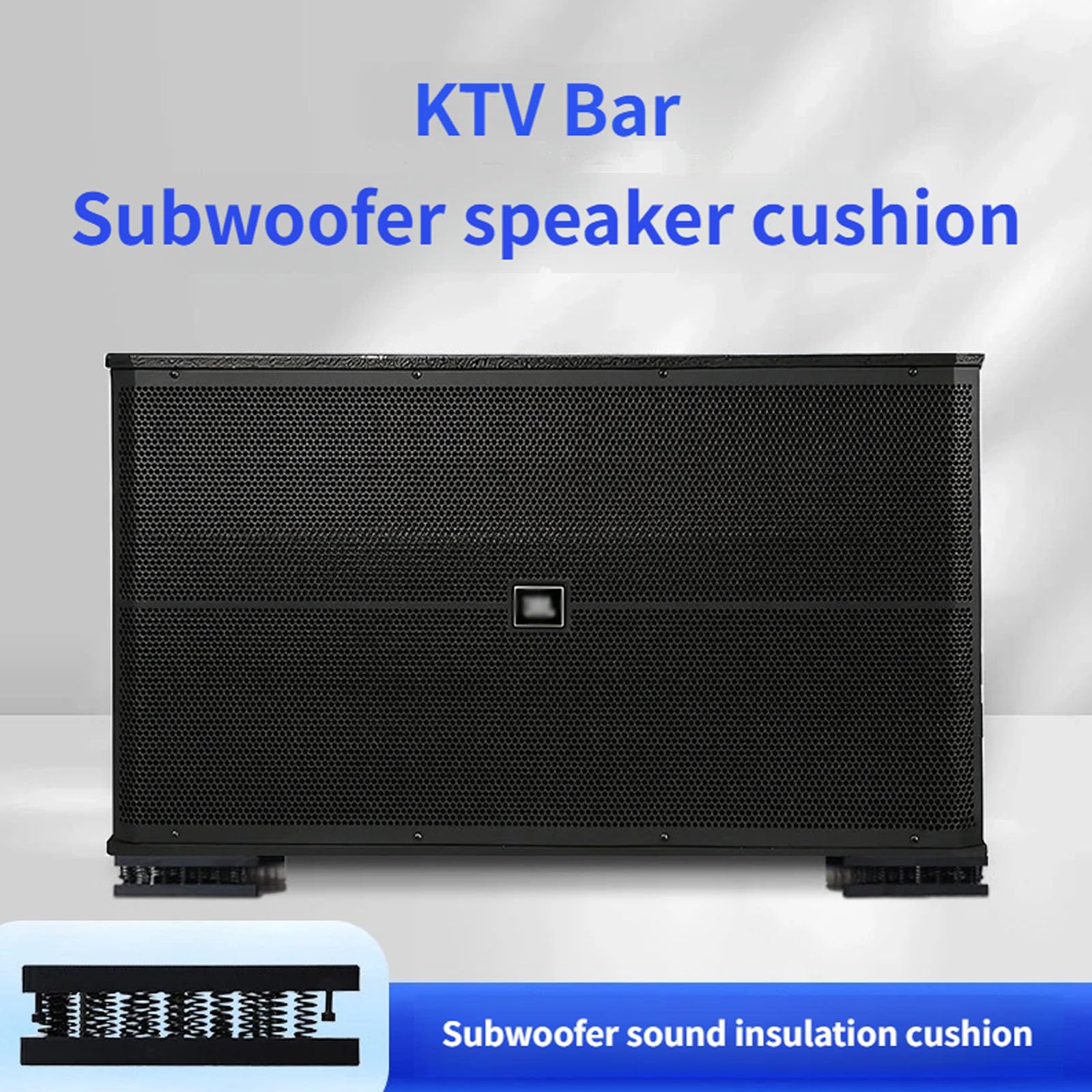 Base triangular de absorción de golpes de 4 piezas para subwoofer y soportes de micrófono que garantiza una colocación segura y minimiza las vibraciones y base antigolpes