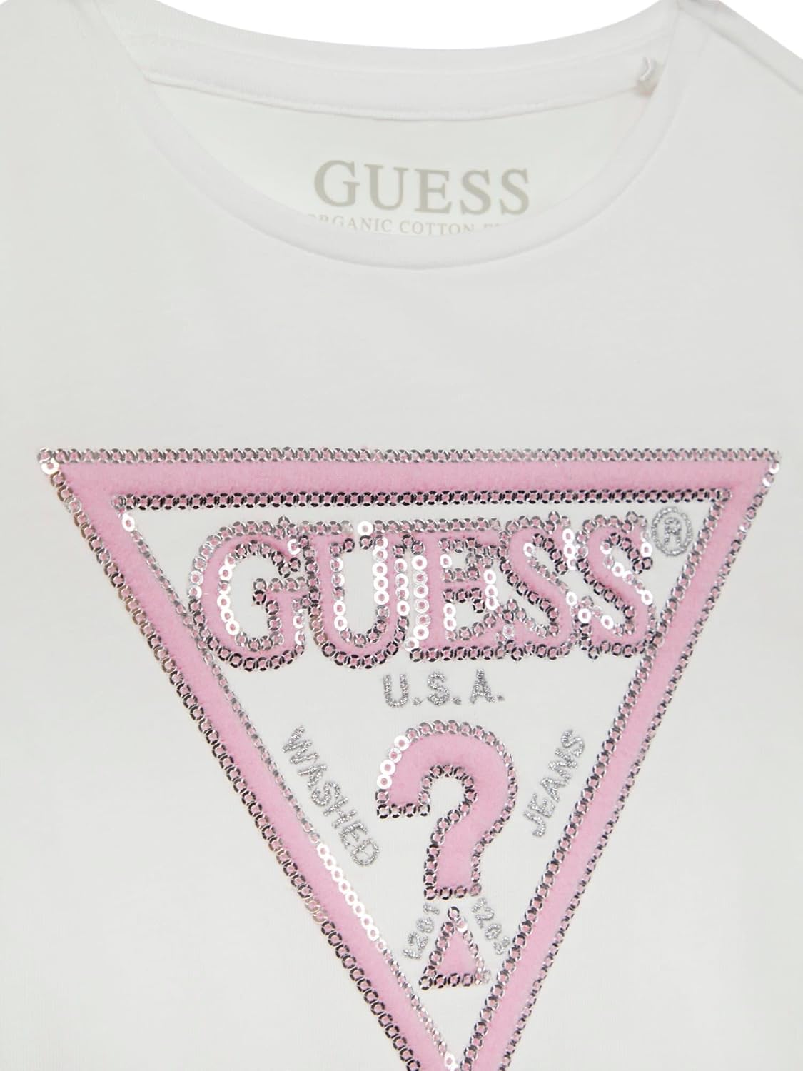 Guess Girls Short Sleeve High Low T-Shirt - Image 3