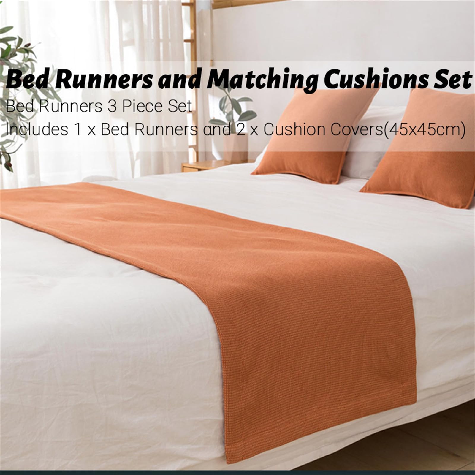 Runner Letto Matrimoniale In Tessuto Felpato - Decorazione Moderna Per Hotel E Camera Da Letto - Foto 9