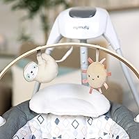 Vista 64 de Ingenuity 2-in-1 SimpleComfort Lightweight Compact 6-Speed Multi-Direction Baby Swing & Rocker, Vibrations & Nature Sounds, 0-9 Months 6-20 lbs